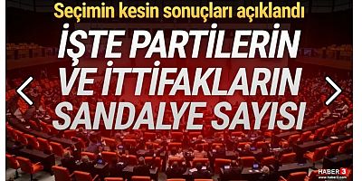 Seçimin kesin sonuçları açıklandı: İşte parti parti milletvekili sayıları